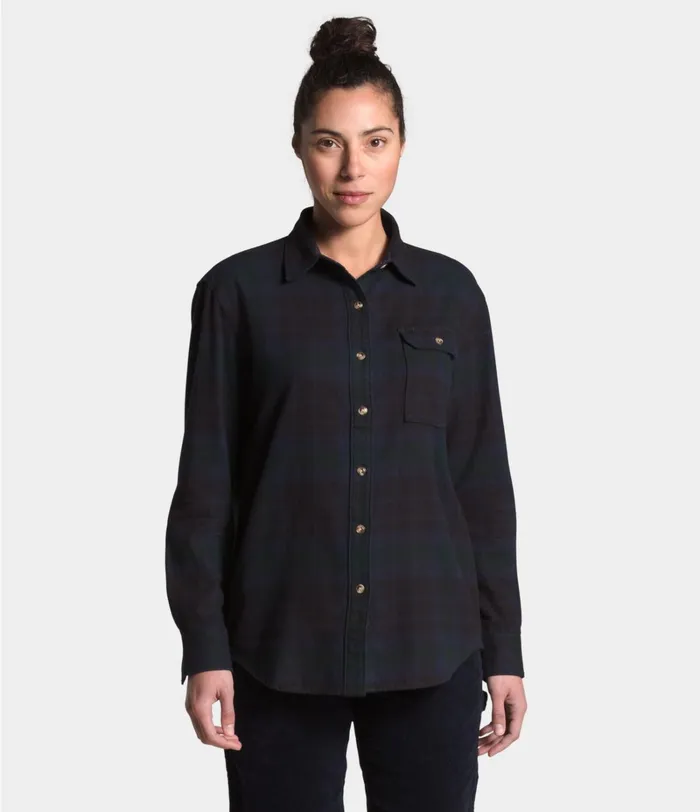 Womens The North Face Casual Tops Berkeley LS Boyfriend Shirt Scarab Green Heritage Medium Three Color Plaid Womens The North Face Casual Tops Berkeley LS Boyfriend Shirt Scarab Green Heritage Medium Three Color Plaid