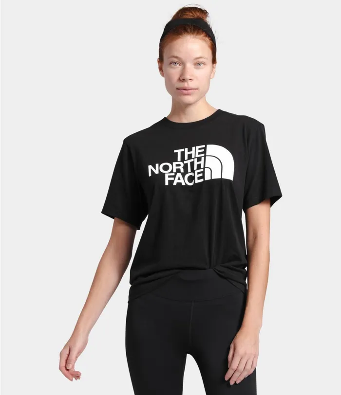 Womens The North Face Casual Tops Short Sleeve Half Dome Cotton Tee Tnf Black