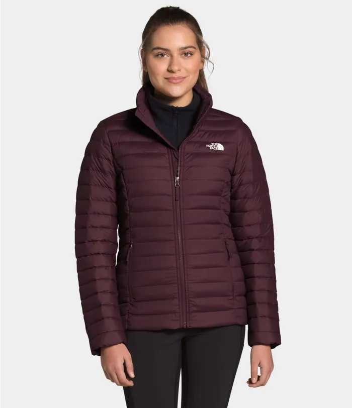 Womens The North Face Insulated and Down Jackets Stretch Down Jacket Root Brown