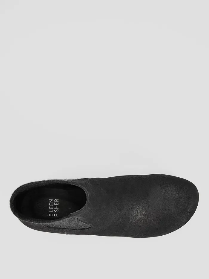 Words Oiled Nubuck Clog Bootie Black Women Eileen Fisher Shoes