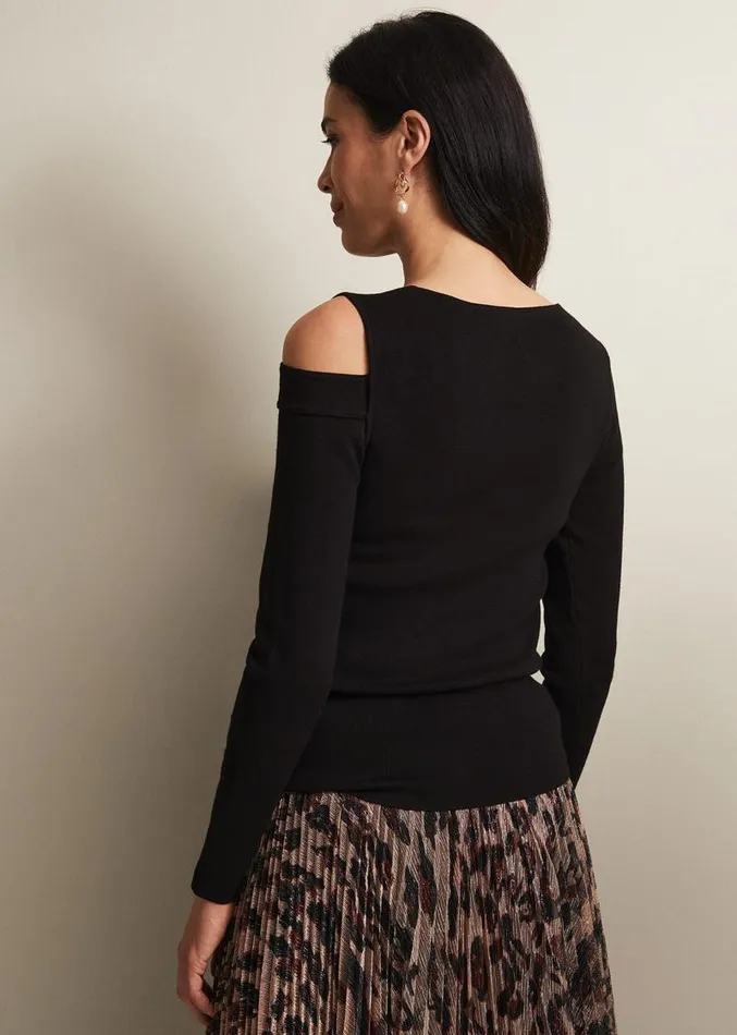 Wren Black Cut Out Knitted Top Black Women Phase Eight Knitwear