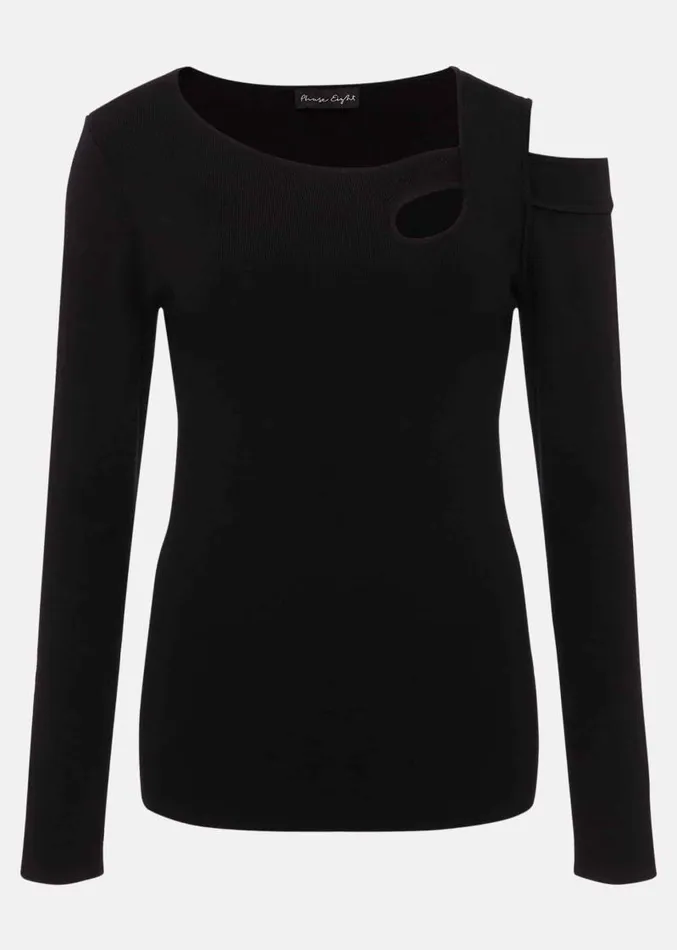 Wren Black Cut Out Knitted Top Black Women Phase Eight Knitwear