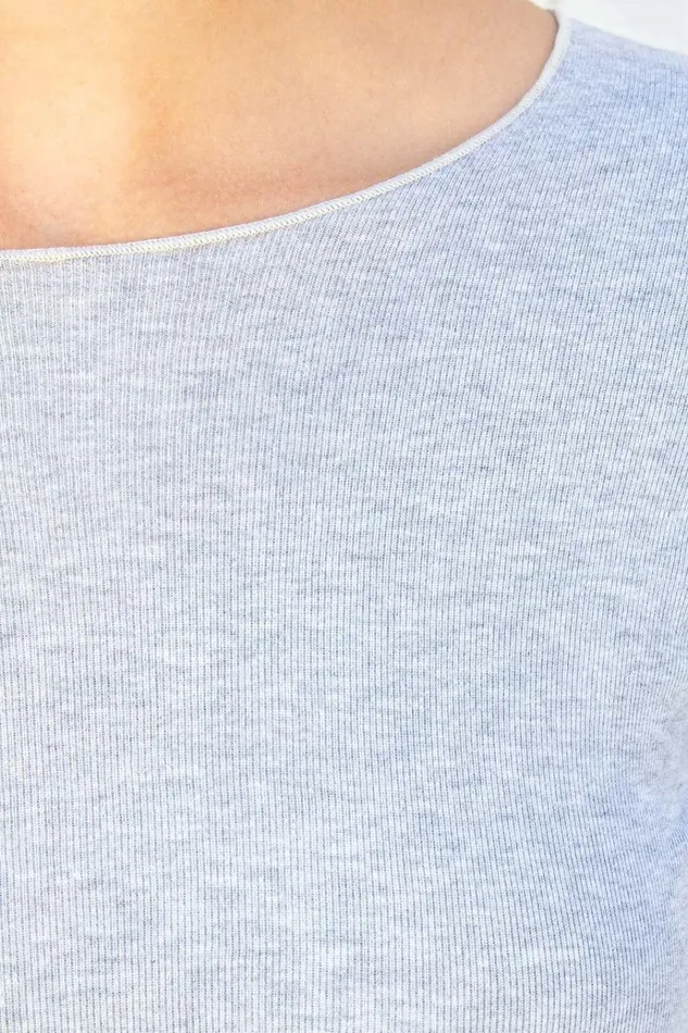 Wynn Top Heather Grey Women Brandy Melville Tops
