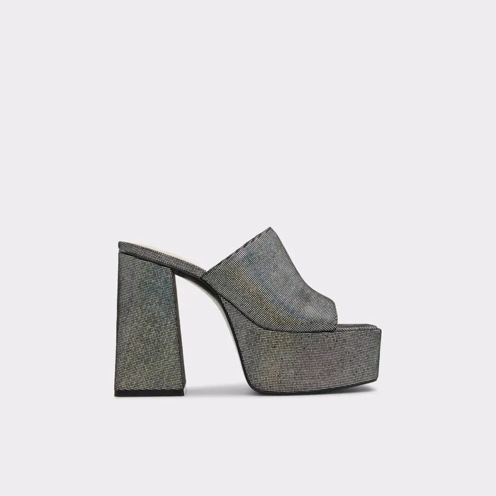 Xillenia Silver Women ALDO Mule Shoes