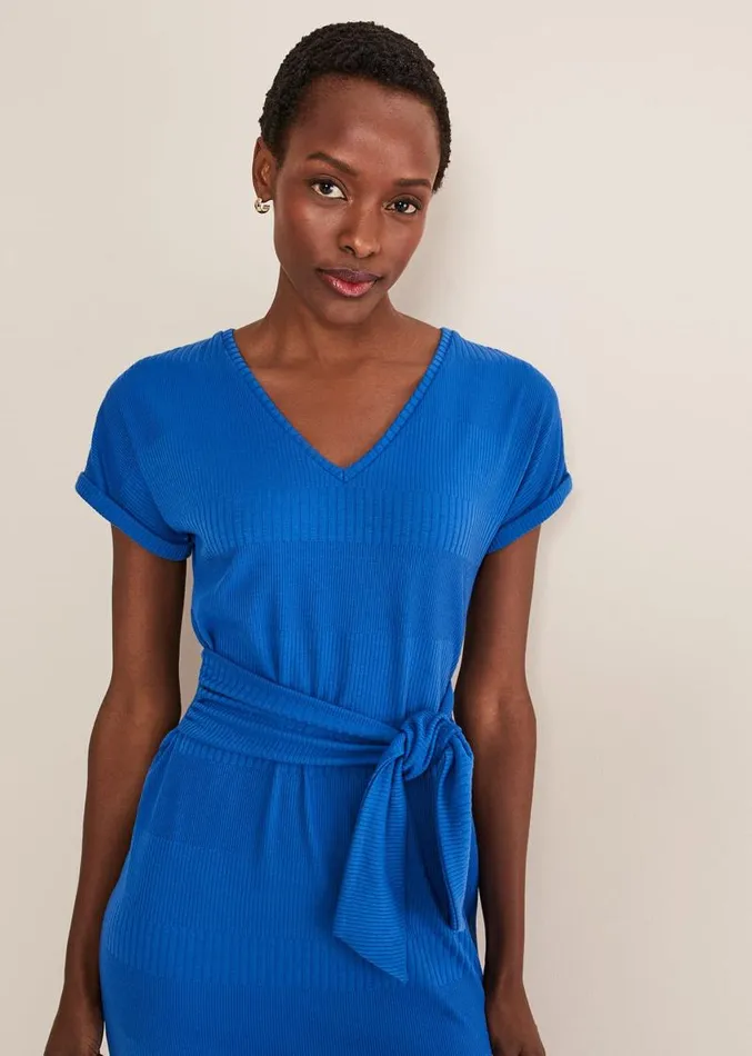 Yazmina Jersey Midi Dress Blue Women Phase Eight Dresses