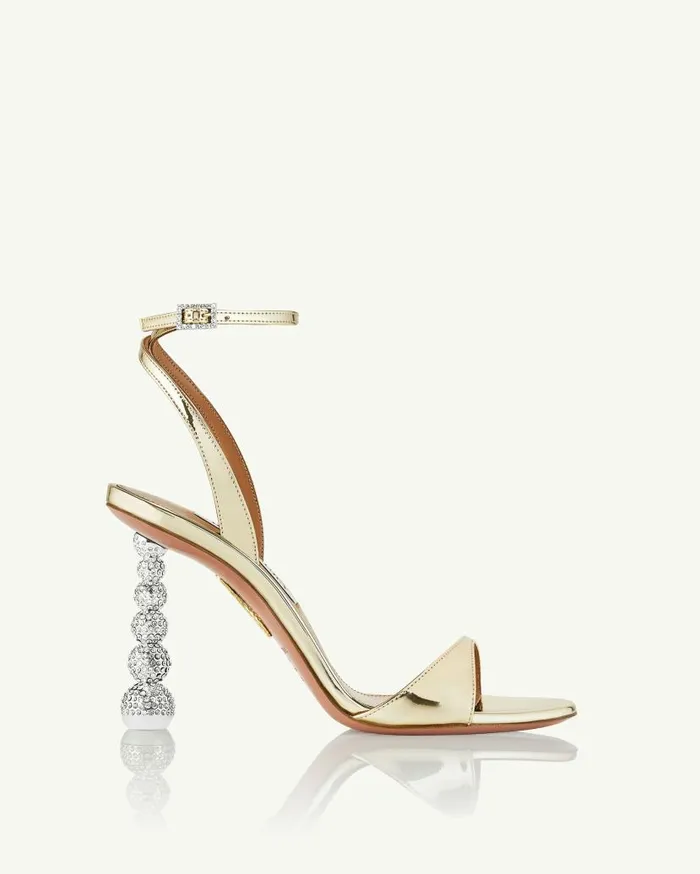Yes Baby Sandal 95 Gold Women Aquazzura Sandals Yes Baby Sandal 95 Gold Women Aquazzura Sandals