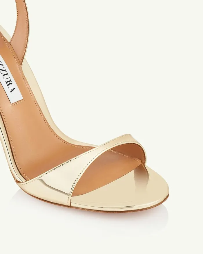 Yes Baby Sandal 95 Gold Women Aquazzura Sandals Yes Baby Sandal 95 Gold Women Aquazzura Sandals