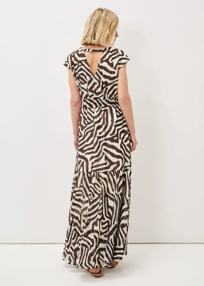 Zalaya Zebra Print Maxi Dress Multicoloured Women Phase Eight Dresses