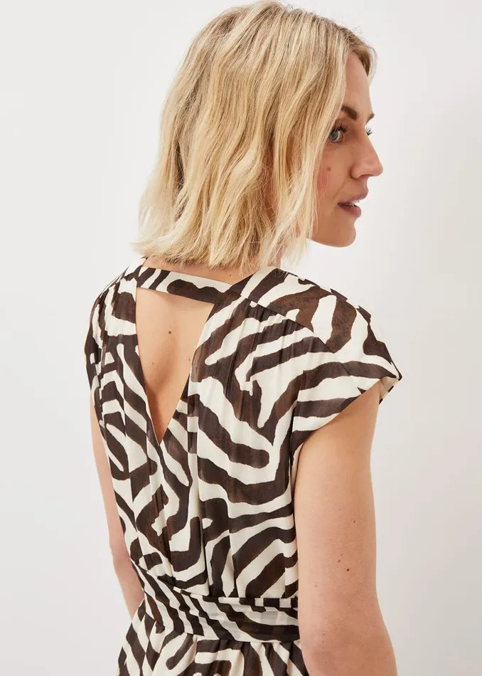 Zalaya Zebra Print Maxi Dress Multicoloured Women Phase Eight Dresses