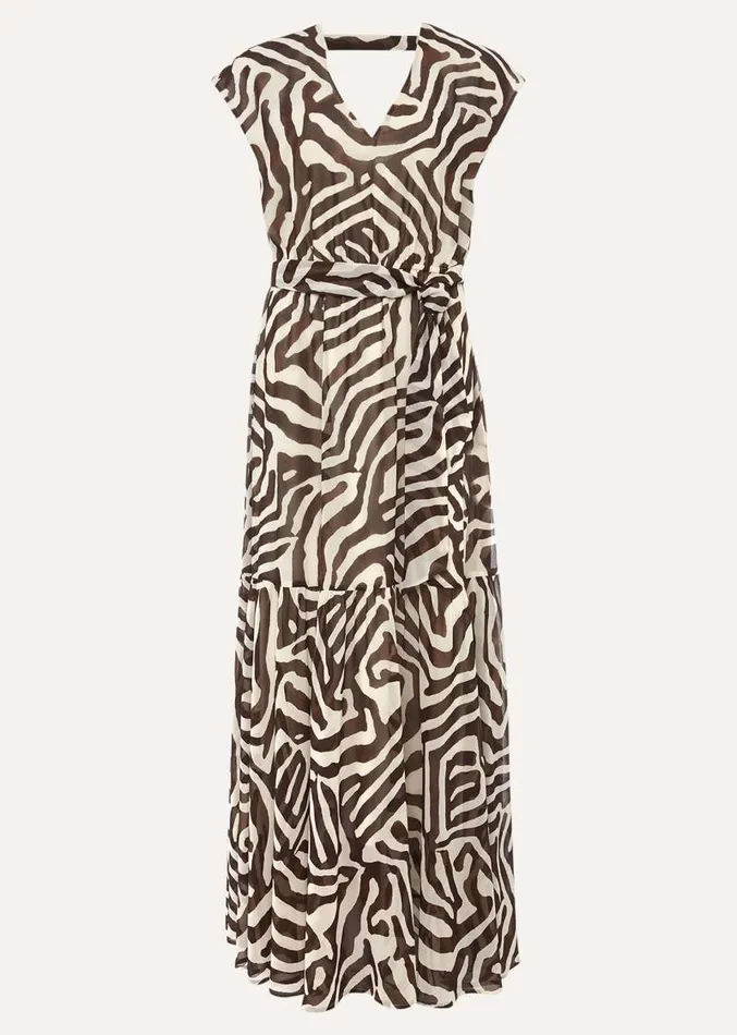 Zalaya Zebra Print Maxi Dress Multicoloured Women Phase Eight Dresses