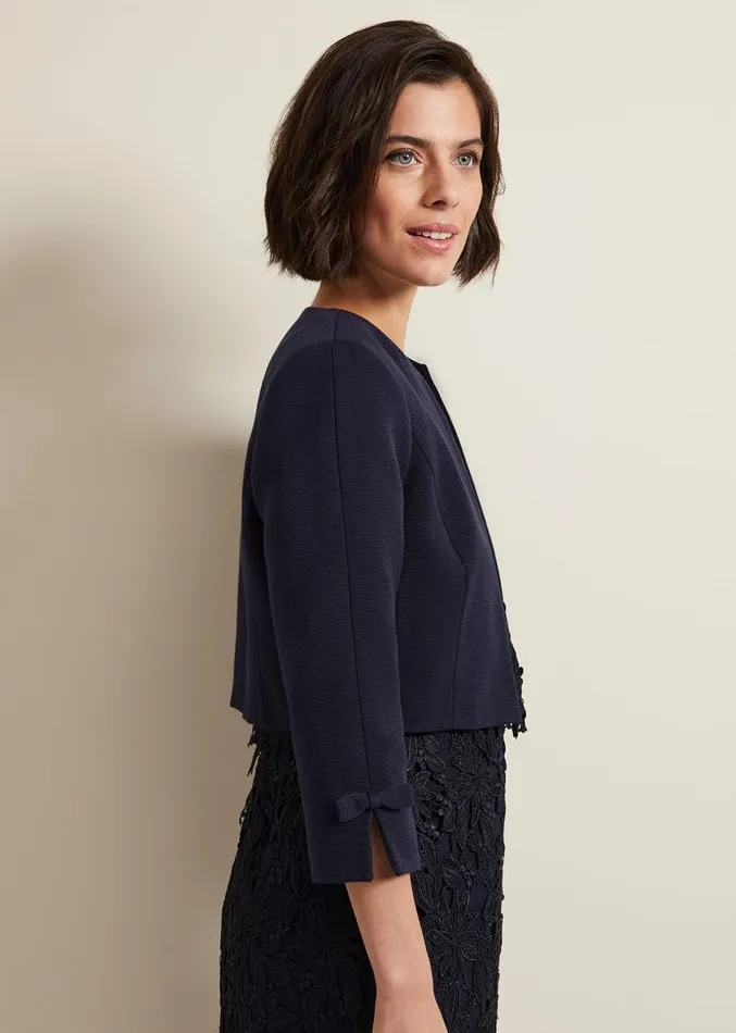 Zoelle Bow Jacket Navy Women Phase Eight Jackets